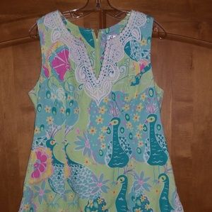 RARE LILLY PEACOCK LACE TOP